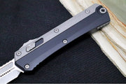 Microtech Glykon OTF - Bayonet Blade / Apocalyptic Finish / Nickel Boron Internals / Aluminum & Titanium Handle Scales 184-10AP - Northwest Knives