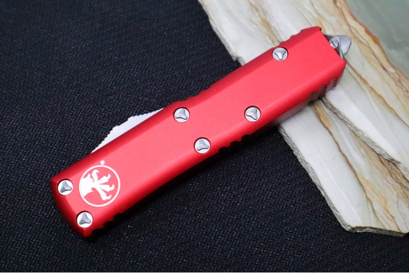 Microtech UTX-85 OTF - Tanto Blade / Stonewash Blade / Red Anodized Aluminum - 233-10RD