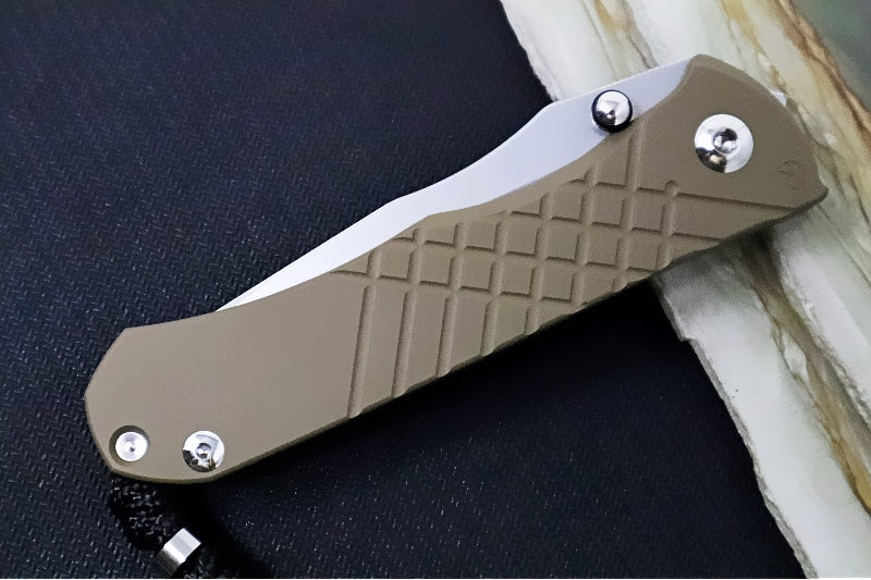 Chris Reeve Umnumzaan Exclusive - Tanto Blade / CPM-Magnacut Steel / Flat Dark Earth Cerakote Handle / Black Knotted Lanyard with Bead UMN-1610