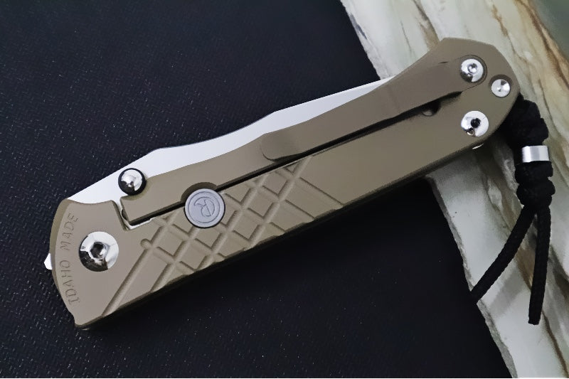 Chris Reeve Umnumzaan Exclusive - Tanto Blade / CPM-Magnacut Steel / Flat Dark Earth Cerakote Handle / Black Knotted Lanyard with Bead UMN-1610