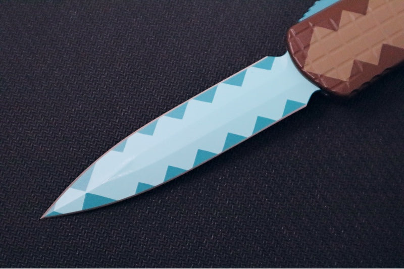 Heretic Knives Manticore-X Diamond Sword OTF - Frag Diamond Sword Cerakoted Aluminum Handle / Double Edge Dagger Blade / CPM-Magnacut Steel H032F-DIAMOND