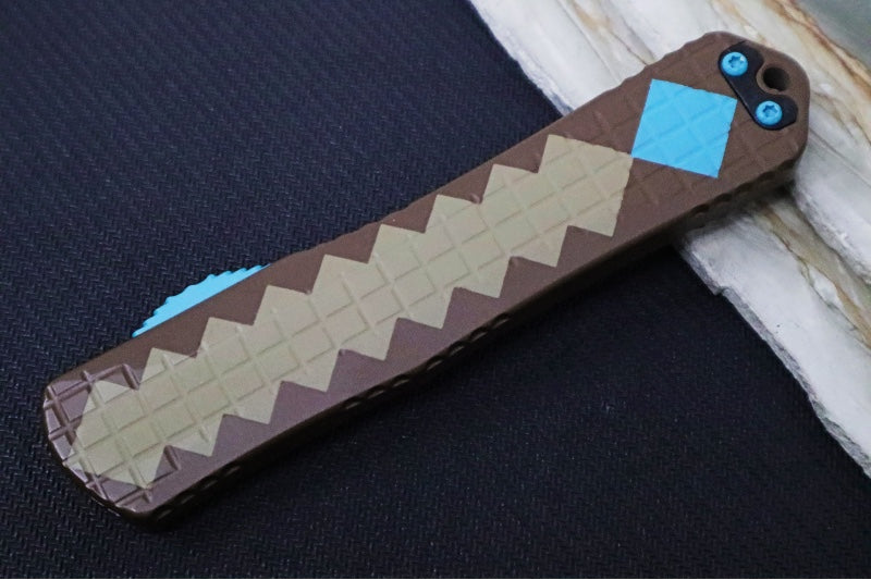 Heretic Knives Manticore-X Diamond Sword OTF - Frag Diamond Sword Cerakoted Aluminum Handle / Double Edge Dagger Blade / CPM-Magnacut Steel H032F-DIAMOND