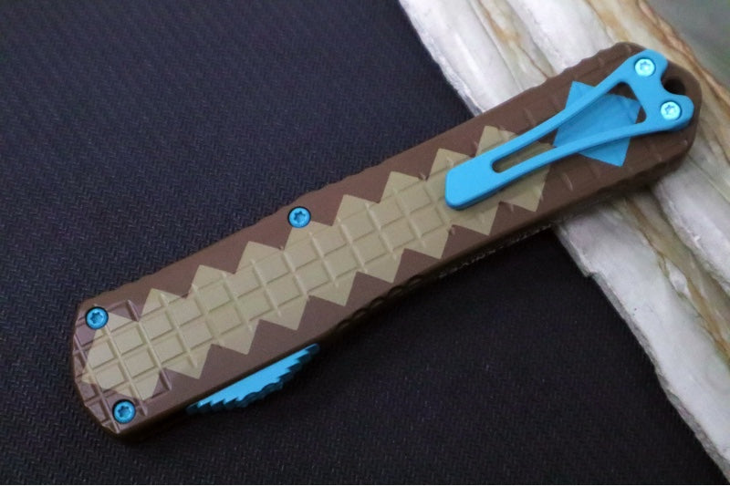 Heretic Knives Manticore-X Diamond Sword OTF - Frag Diamond Sword Cerakoted Aluminum Handle / Double Edge Dagger Blade / CPM-Magnacut Steel H032F-DIAMOND