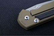 Chris Reeve Knives Large Sebenza 31 NWK Exclusive - Drop Point Blade / CPM-Magnacut Steel / Flat Dark Earth Cerakote Handle with Black Micarta / Black Lanyard with Silver Bead L31-1816 - Northwest Knives
