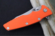 Rick Hinderer Knives Eklipse 3.5" Skinny - Hollow Ground Slicer Blade / CPM-Magnacut Steel / Orange G-10 & Titanium Handle - Northwest Knives