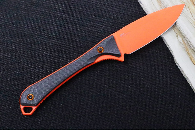 Benchmade 15201OR Altitude - Carbon Fiber Handle Scales / CPM-S90V Steel / Orange Cerakote Finish