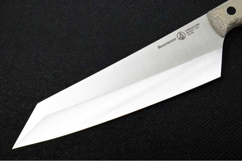 Messermeister - Overland Chef 8" - Nitro-B Blade Steel - Ultra-Rough Raw Canvas Micarta Handle - Handcrafted in Maniago, Italy