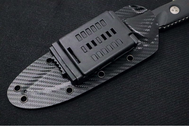 Microtech Socom Alpha S/E - Apocalyptic Finish / Single Edge / Black G10 Handle 113-10AP