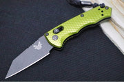 Benchmade 2900BK-2 Full Immunity Auto - Cobalt Black Cerakote Finish  / CPM-M4 Steel / Wharncliffe Blade / Woodland Green Anodized Aluminum Handle - Northwest Knives