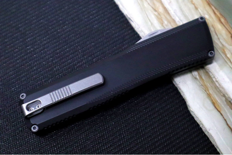 Axial Knives SHIFT V_3 OTF - Black Anodized Aluminum Handle & Stonewashed Hardware / Stonewashed Wharncliffe Blade / CPM-Magnacut Steel