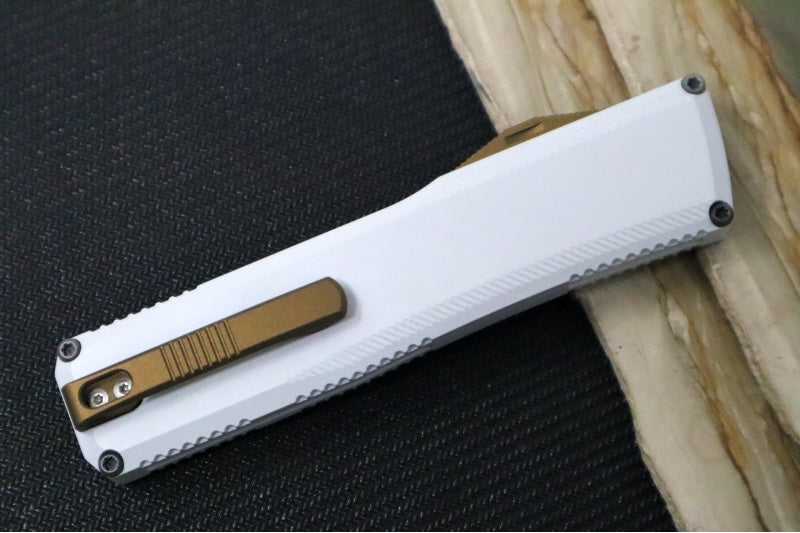 Axial Knives SHIFT V_3 OTF - Hidden White Anodized Aluminum Handle & Bronzed Hardware / Stonewashed Wharncliffe Blade / CPM-Magnacut Steel - Northwest Knives