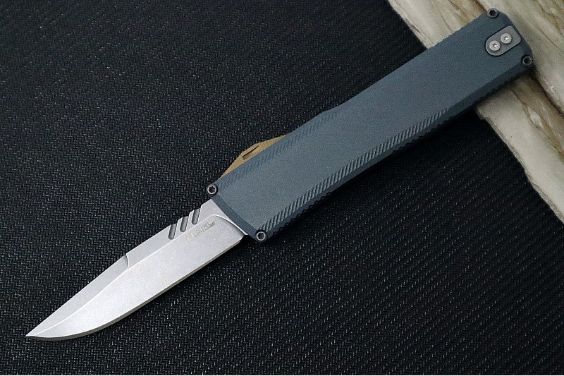 Axial Knives SHIFT V_3 OTF - Navy Anodized Aluminum Handle & Bronzed Hardware / Stonewashed Clip Point Blade / CPM-Magnacut Steel - Northwest Knives