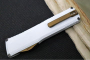 Axial Knives SHIFT V_3 OTF - Hidden White Anodized Aluminum Handle & Bronzed Hardware / Stonewashed Clip Point Blade / CPM-Magnacut Steel - Northwest Knives
