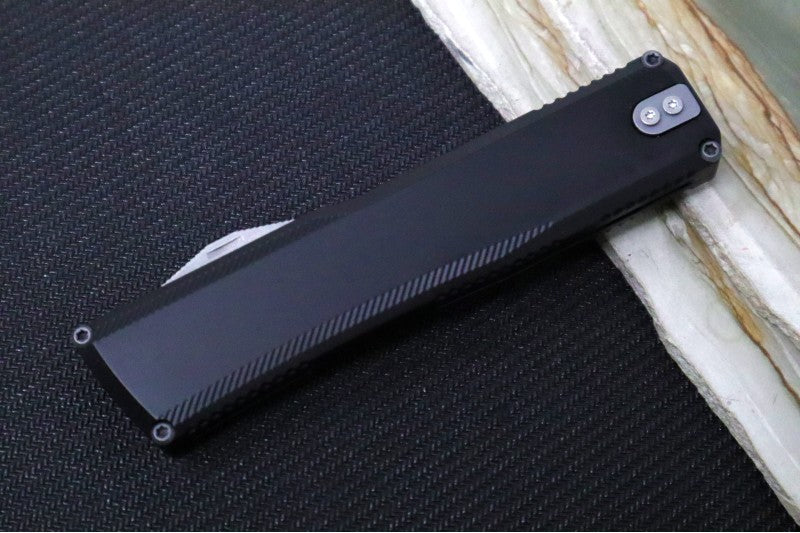 Axial Knives SHIFT V_3 OTF - Black Anodized Aluminum Handle & Stonewashed Hardware / Stonewashed Clip Point Blade / CPM-Magnacut Steel