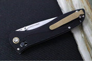 Benchmade 710-25 SEVEN | TEN  - Recurve Drop Point Blade / M390 Steel / Black Machined Aluminum Handle / FDE PVD Accents - Northwest Knives