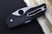 Spyderco Lil Native Lockback Lightweight - Black FRN / BDN1 Steel / Leaf Blade C230PBK - Northwest Knives