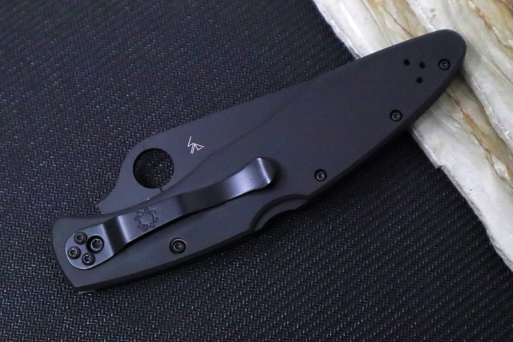 Spyderco Police 4 Lockback - Black TiCN Coated Stainless Steel Handle / Black VG-10 Blade - C07BKP