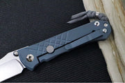 Chris Reeve Umnumzaan Exclusive LEFT HAND - Drop Point Blade / CPM-Magnacut Steel / Cold War Grey Cerakote Handle / Charcoal Knotted Lanyard with Bead UMN-1601 - Northwest Knives