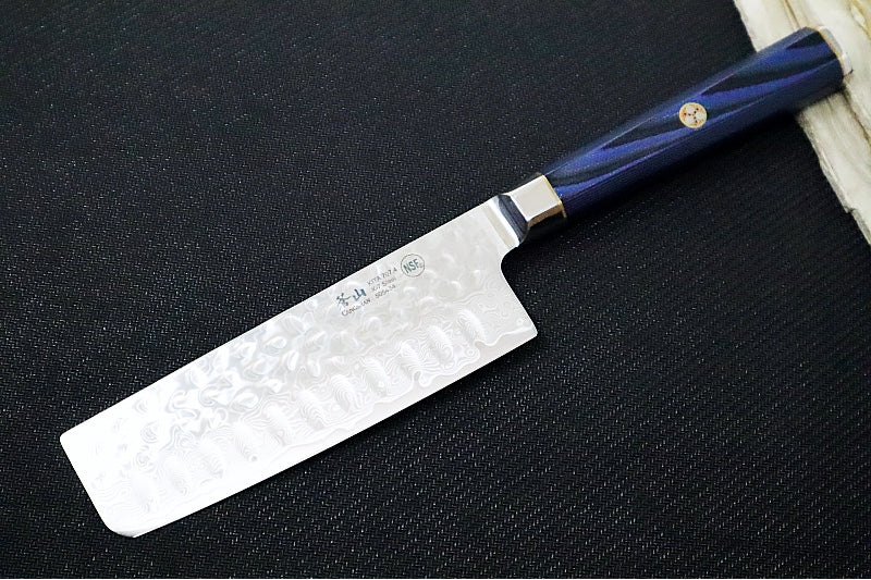Cangshan Cutlery Kita Series 5" Nakiri - 67 Layered Forged X-7 Damascus - Magnetic Wood Saya Sheath
