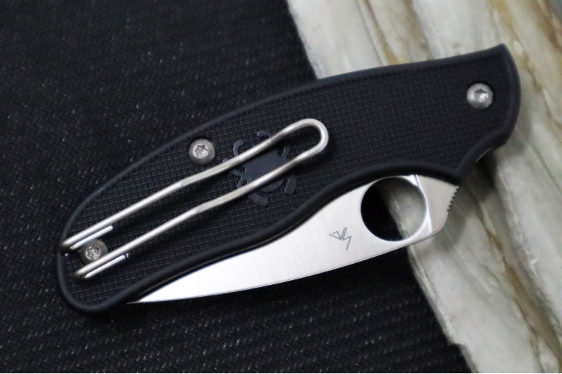 Spyderco Metropolitan Lightweight - Black FRN (Fiberglass Reinforced Nylon) Handle / M398 Steel / Drop Point Blade C213PBK