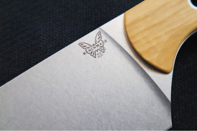 Benchmade 4000-02 3pc Kitchen Set - Stonewash Finish / CPM-154 Steel / Maple Valley Richlite & Black G-10 Handle - Made in Portland, Oregon USA