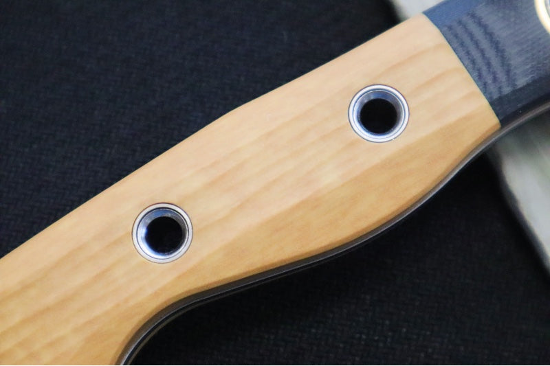 Benchmade 4000-02 3pc Kitchen Set - Stonewash Finish / CPM-154 Steel / Maple Valley Richlite & Black G-10 Handle - Made in Portland, Oregon USA