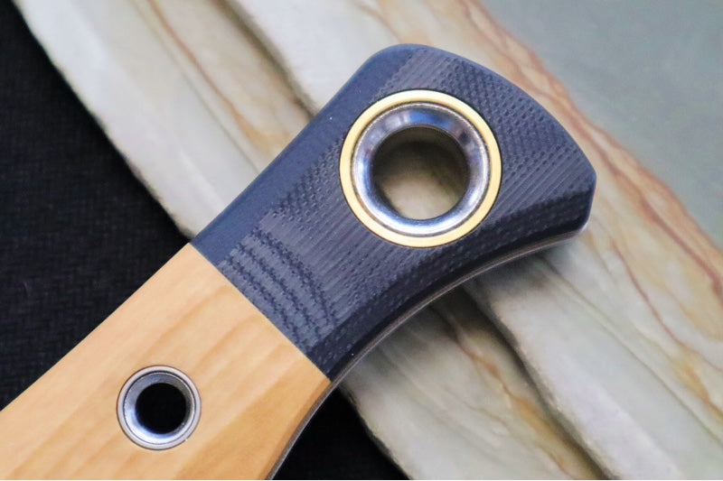 Benchmade 4000-02 3pc Kitchen Set - Stonewash Finish / CPM-154 Steel / Maple Valley Richlite & Black G-10 Handle - Made in Portland, Oregon USA