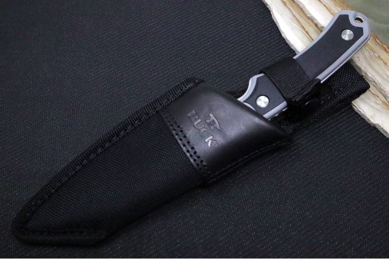 Buck 663 Alpha Guide - 420HC Steel / Glass Filled Nylon and Versaflex Handle / Black Polyester Sheath 0663GYS-B