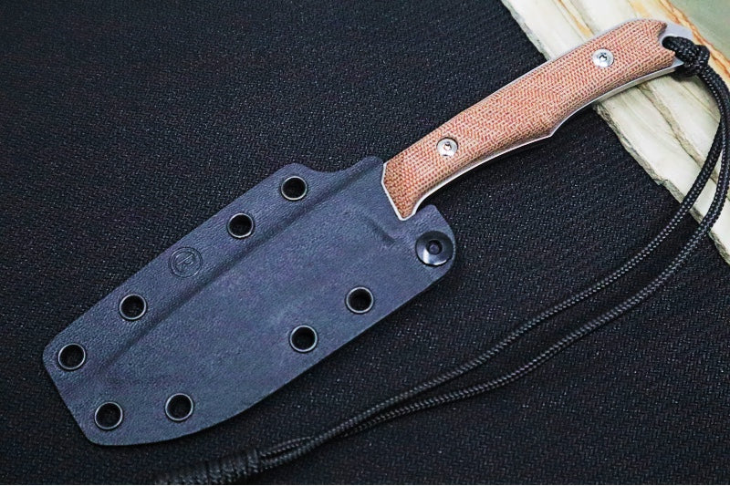 Chris Reeve Inyoni - Drop Point Blade / CPM-Magnacut Steel / Natural Micarta Handle / Black Kydex Sheath INY-1001