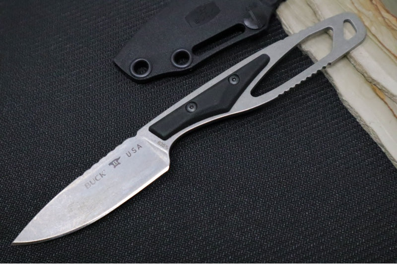 Buck 635BKS Paklite Cape Knife - 420HC Steel / Skeletonized Steel & Black GFN Handle / Black Kydex Sheath 0635BKS-B