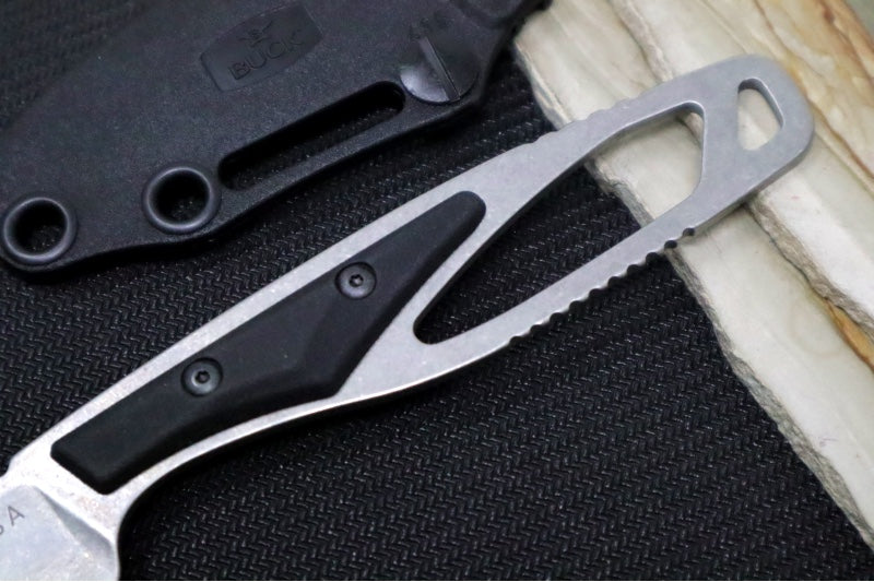 Buck 635BKS Paklite Cape Knife - 420HC Steel / Skeletonized Steel & Black GFN Handle / Black Kydex Sheath 0635BKS-B
