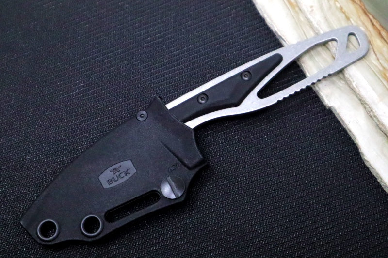 Buck 0630BKS-B Paklite Hide Knife - 420HC Steel / Skeletonized Steel & Black GFN Handle / Black Kydex Sheath 0630BKS-B