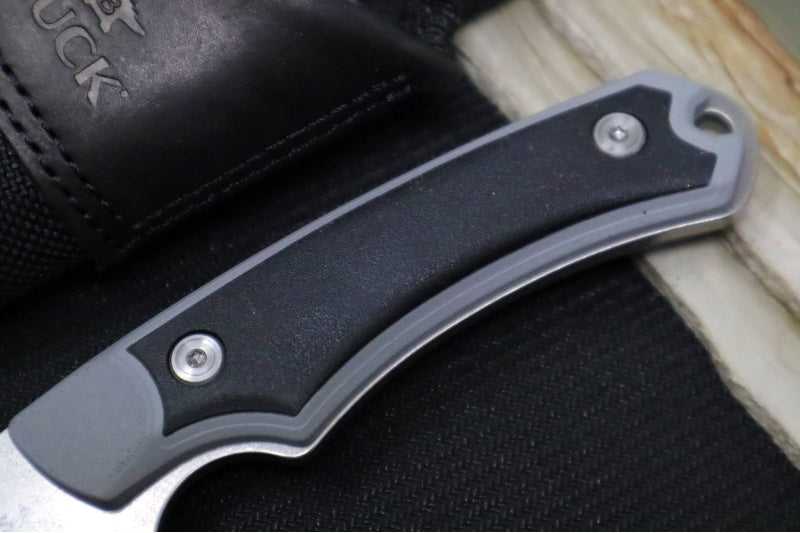 Buck 664 Alpha Hunter Hunting Knife - 420HC Blade / Black GFN Handles with Versaflex Inserts Handle / Black Polyester Sheath 0664GYS-B