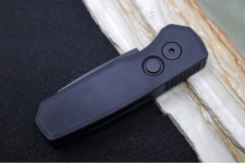 Pro Tech Runt Auto - Black Aluminum Handle / Black DLC Reverse Tanto Blade / Magnacut Steel R5403 - Northwest Knives