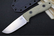 Reiff Knives Circadian Fixed Blade - Green Canvas Micarta Handle / CPM-Magnacut Blade / Stonewashed Clip Point / Black Kydex Sheath - Northwest Knives