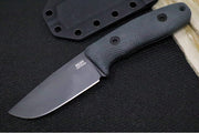 Reiff Knives Circadian Fixed Blade - Black Canvas Micarta Handle / CPM-Magnacut Blade / Black DLC Finished Clip Point / Black Kydex Sheath - Northwest Knives