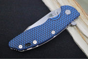 Rick Hinderer Knives XM-18 - 3.5" - Harpoon Spanto / Stonewashed Finish / Black & Blue G-10 - Northwest Knives