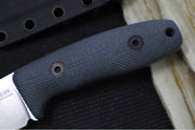 Reiff Knives Circadian Fixed Blade - Black Canvas Micarta Handle / CPM-Magnacut Steel / Stonewashed Sheepsfoot Blade / Black Kydex Sheath - Northwest Knives