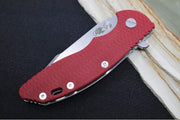 Rick Hinderer Knives XM-18 - 3.5" - Harpoon Spanto / Stonewashed Finish / Red G-10 - Northwest Knives