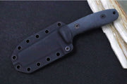 Reiff Knives Circadian Fixed Blade - Black Canvas Micarta Handle / CPM-Magnacut Steel / Black DLC Finished Sheepsfoot Blade / Black Kydex Sheath - Northwest Knives