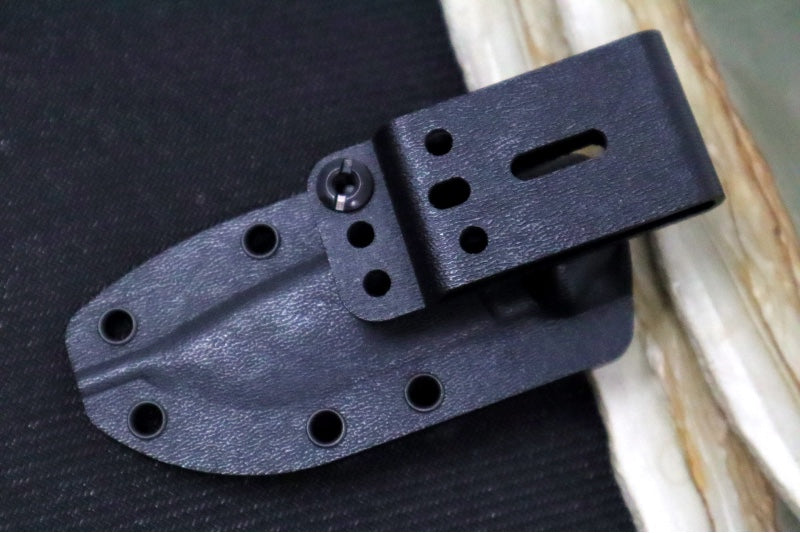 Reiff Knives F3 Fixed Blade Sprint Run - Black G-10 Handle / CPM-Magnacut Blade / FDE PVD Finished Drop Point / Black Kydex Sheath