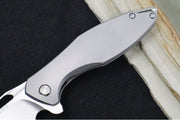 Koenig Mini Arius - Standard with Corda Patterned Handle - Stonewashed Blade with Polished Flats - Silver Spacer (Gen 1) - Northwest Knives