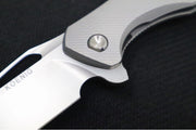 Koenig Mini Arius - Standard with Corda Patterned Handle - Stonewashed Blade with Polished Flats - Silver Spacer (Gen 1) - Northwest Knives