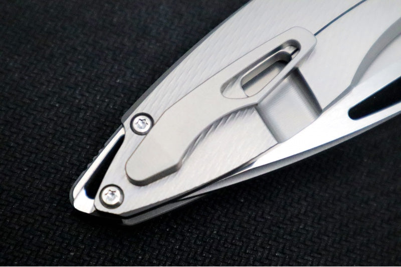 Koenig Mini Arius - Standard with Corda Patterned Handle - Stonewashed Blade with Polished Flats - Silver Spacer (Gen 1) - Northwest Knives