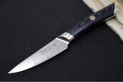 Cangshan Cutlery KURO Series 3.5" Paring Knife - Forged X-7 Damascus - Ashwood Magnetic Sheath 504296 - Northwest Knives