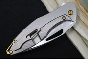 Koenig Mini Arius - Standard with Corda Patterned Handle - Stonewashed Blade with Polished Flats - Bronze Spacer & Hardware (Gen 1) - Northwest Knives