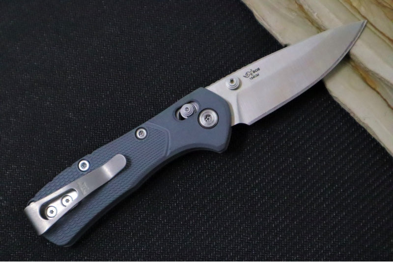 Buck 0790GYS1 Mini Range Pro Crossbar Folder- Drop Point Blade / 154CM Steel / Gray GFN Handles 0791GYS1