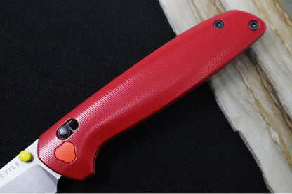 Tactile Turn Maverick Ember - Titanium Handle with Red, Yellow, and Orange Cerakote / Magnacut Steel / Drop Point Blade
