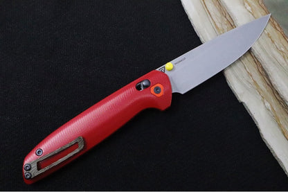 Tactile Turn Maverick Ember - Titanium Handle with Red, Yellow, and Orange Cerakote / Magnacut Steel / Drop Point Blade