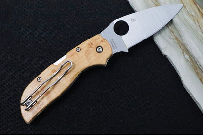 Spyderco Chaparral - Maple Wood Handle / Satin Blade - C152WDP